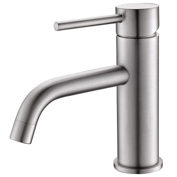 Copper Single Hole Bathroom Faucets Brushed Nickel