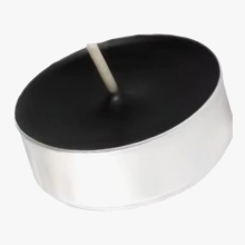Circular black tealight candles halloween decorative candles