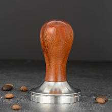 Solid Wood Constant Pressure Espresso Coffee Tamper with Wooden Handle - Barista Tools