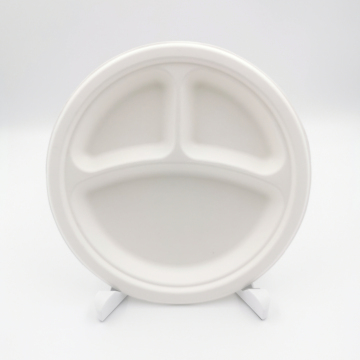 Biodegradable 9 inch 3 compartment plates wedding