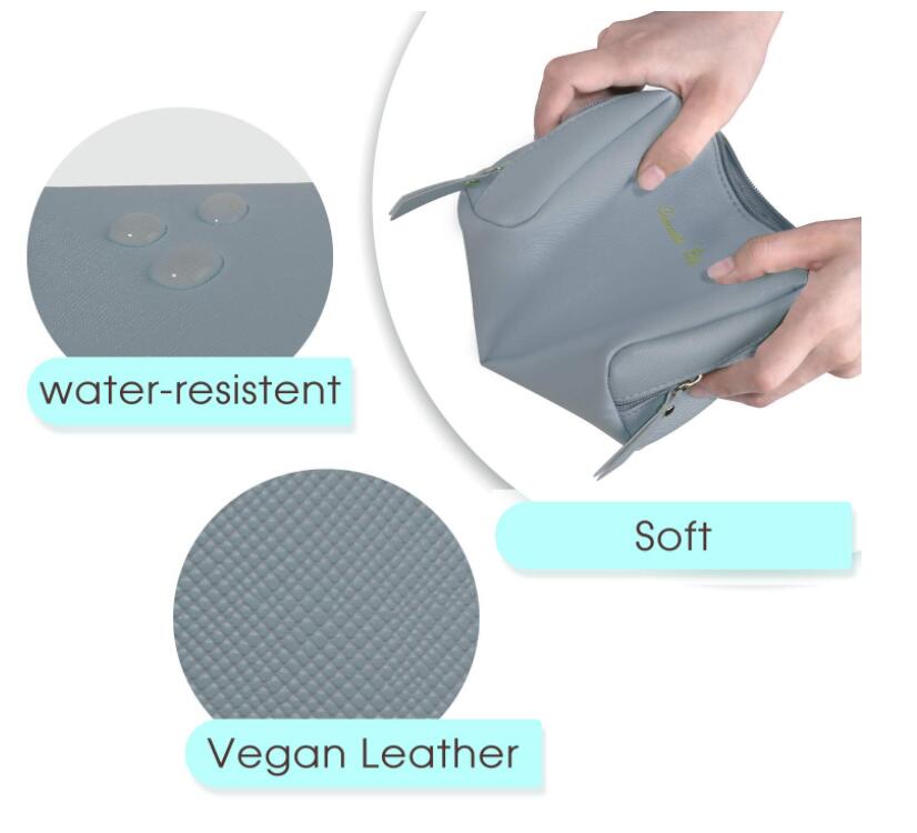 Biodegradable Eco Vegan Leather Cosmetic Bag
