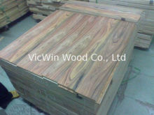 Natural Santos Rosewood Wood Flooring Veneer Sheet , Cut To Size Veneer