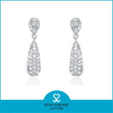 Wholesale Stud Earring 925 Sterling Silver Micro Pave cz earring