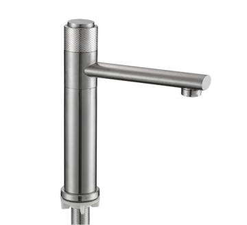 Bathroom 360 degree rotation press button Washbasin Faucet 304 SUS Cold water only Basin Taps
