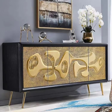 Jonathan Adler Luxury Brass Credenza Cabinet