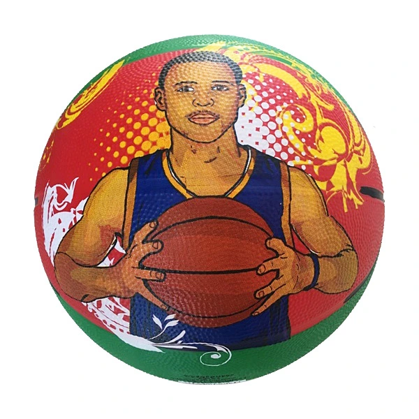 Complex Design Colorful Rubber Basketball