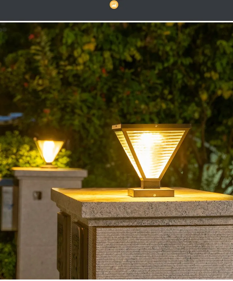 Modern Outdoor Solar Column Lights for Patios and Walkways