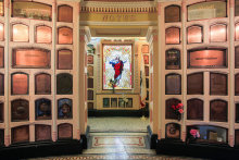 Double door/niche columbarium with chritian panel