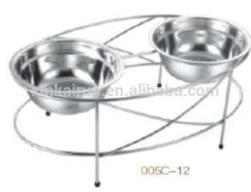 Stand Stainless Steel PET Food Bowl, Animal Bowl, Dog Bowl (590ml)