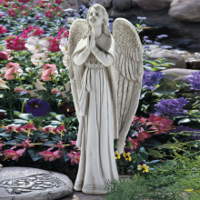 Outdoor garden decorative carved large white marble angels sculptures