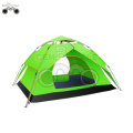 double layer Green camping tent for 3-4 person