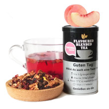 Peach Ice Cream Flavored Dried Fruit Herbal Tea - Best Seller Blend Canned Tea