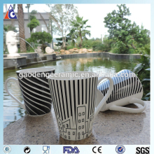 A white cool mug black stripe print