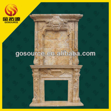 hot sell beige marble fireplace