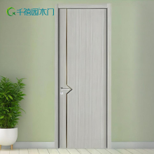 Indoor doors bedrooms unpainted light gray