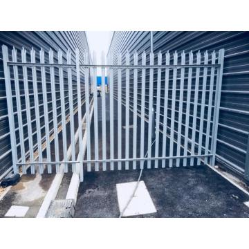 steel palisade security fence 2.4 metre high green