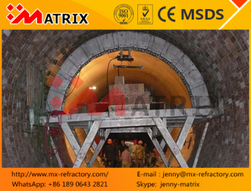 Rotary Kiln Refractory Installation with Bricking Machine