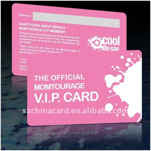 PVC vip card with signature panel