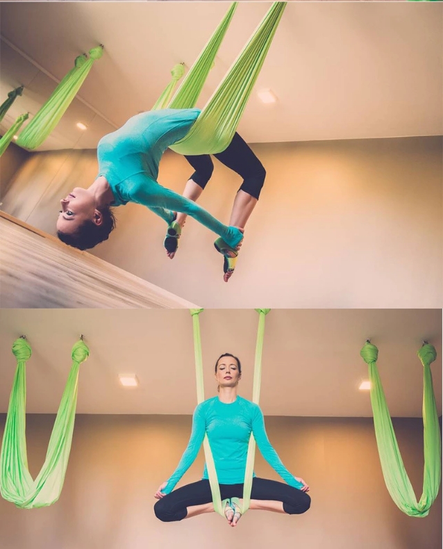 JW Professional High Quality Low Stretch Air Flying Yoga Hammock Silk Air flying high-strength soft antigravity yoga Hammock