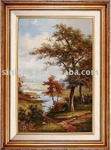 beautiful scenery oil painting