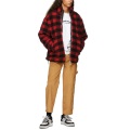 Cost-effective High Quality Red Plaid Sherpa Jacket