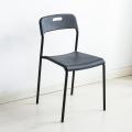 metal chair black KD stack