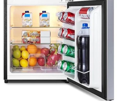 Smad 3.3cuft Hotel Home Dorm Double Door Refrigerator with Top Freezer