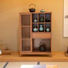 Retro Light-luxury Sintered Stone Side Cabinet