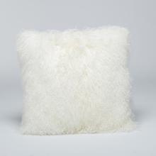 Lamb Fur Pillow Double Sided Fur Snow White