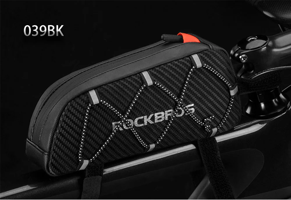 Rockbros Mountain Bike Bag Front Beam Bag Cycling Touch Screen Mobile Phone Bag 039bk