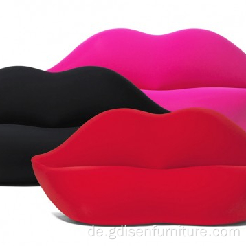 Modernes Wohnzimmersofa Speziales Design Red LipshapeBoccasofa