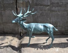 bronze reindeer stag statue