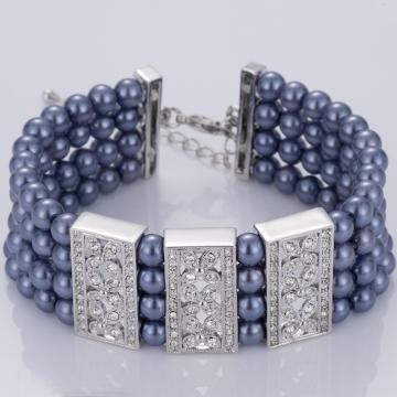 Ocean Blue Four Layers Pearl Bracelet