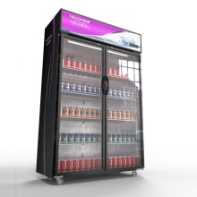 Commercial Double Door Beverage Refrigerated Display Cabinet
