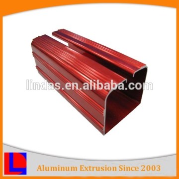 Red Anodizing Finish Extruded aluminium Profiles for Construsion