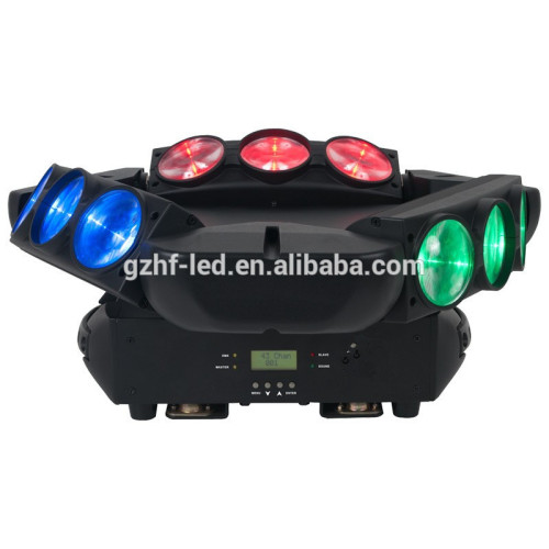 Professional led spider beam moving head light/ 9pcs led mini moving head spider for dj equipment