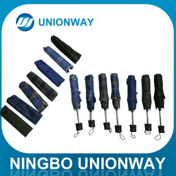 cheap 3 folding manual open umbrella