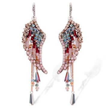 Crystal Tassels Eardrop Handmade Bead Fashion Bohemia Earring