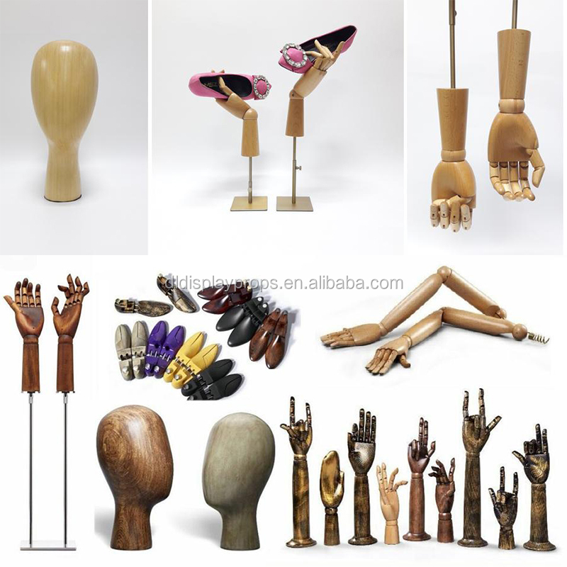 Fashion DLS72 Beech Wood Mannequin Arms, Jewelry Display Hand With Metal Base