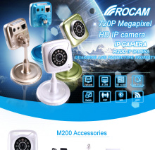 Mini cute ip camera 720p indoor pan/tilt sd card slot ip wifi camera p2p