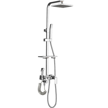 Sanitary ware brass Bathroom Square Rainfall Shower Faucet with Hand Spray