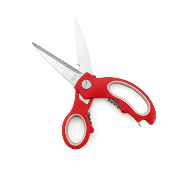 Multifunctional kitchen scissors kitchen tools red