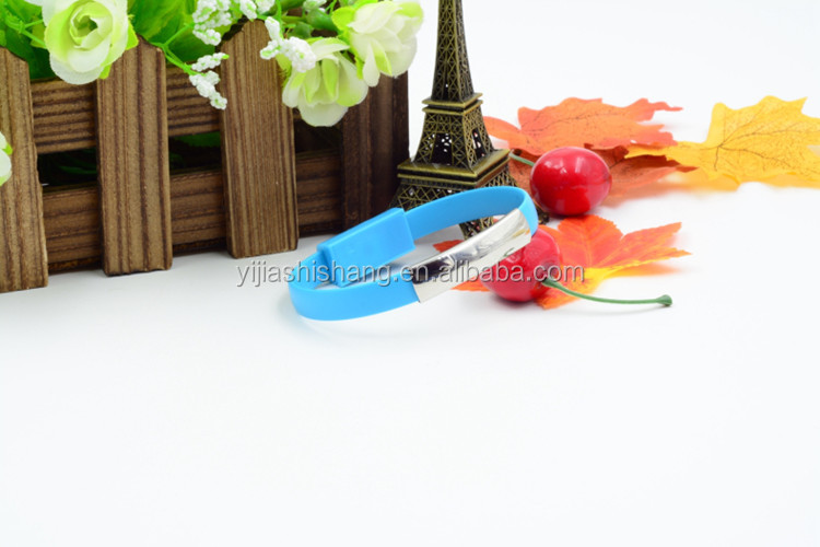Short Micro USB Charging Cable Wristband Micro USB Cable Data Sync Charger Bracelet For Power Bank/ Smart Phone
