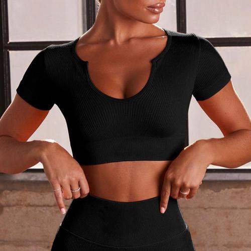 Bộ quần cạp lưng cao cạp liền mảnh có gân Crop Tank