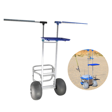 Outdoor Durable Beach Trolley Cart Foldable Fishing Trolley Cart