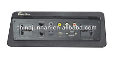 Aluminum tabletop plug socket