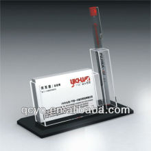 Clear acrylic PU card holder/PU card holder manufacter