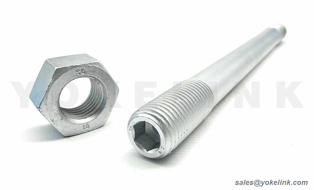 Széllapát csapcsavar hatlapú foglalat végével, szélturbina kétvégű csavar (2) Wind Blad Stud Bolt With Hex Socket End, Wind Turbine Double Ended Bolt (2)