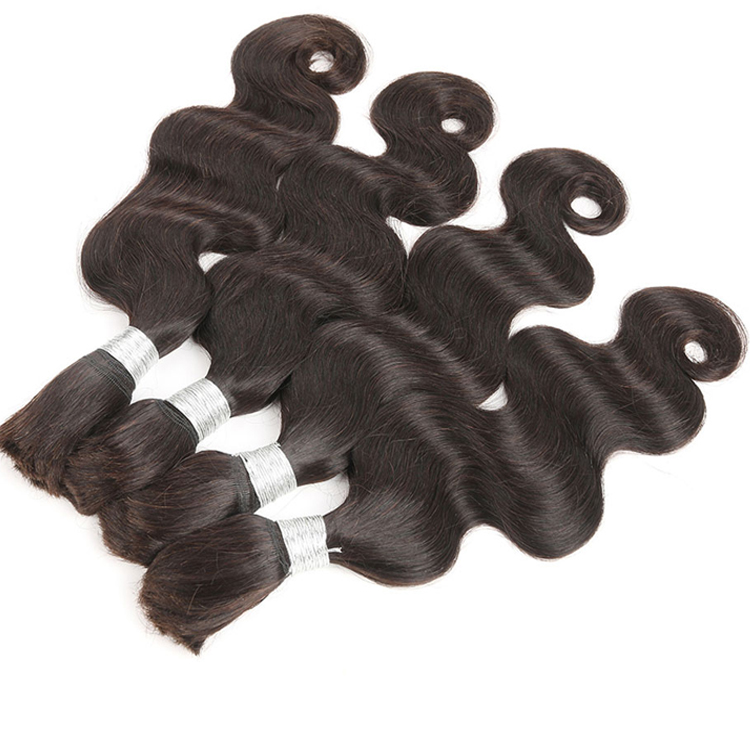 Factory Wholesale Unwefted Bulk Virgin Hair For Braiding, No Weft Braid In 100% Human Hair Bulk Remy Curly Braiding Hair