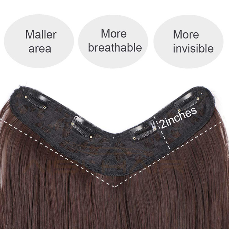 Aisi Hair 4 Clips Long Wavy Synthetic Hair Extensions Clips in High Temperature Fiber Brown Hairpiece for Women